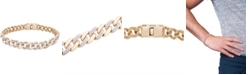 Macy's Men's Diamond Link Chain Bracelet (1/2 ct. t.w.) in 10k Gold